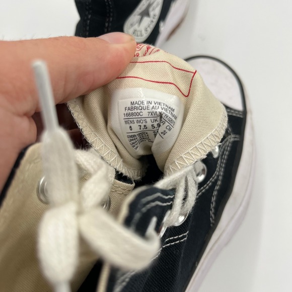 CONVERSE Run Star Hike Platform High Top Black White Canvas - Size 7.5 - Picture 5 of 6